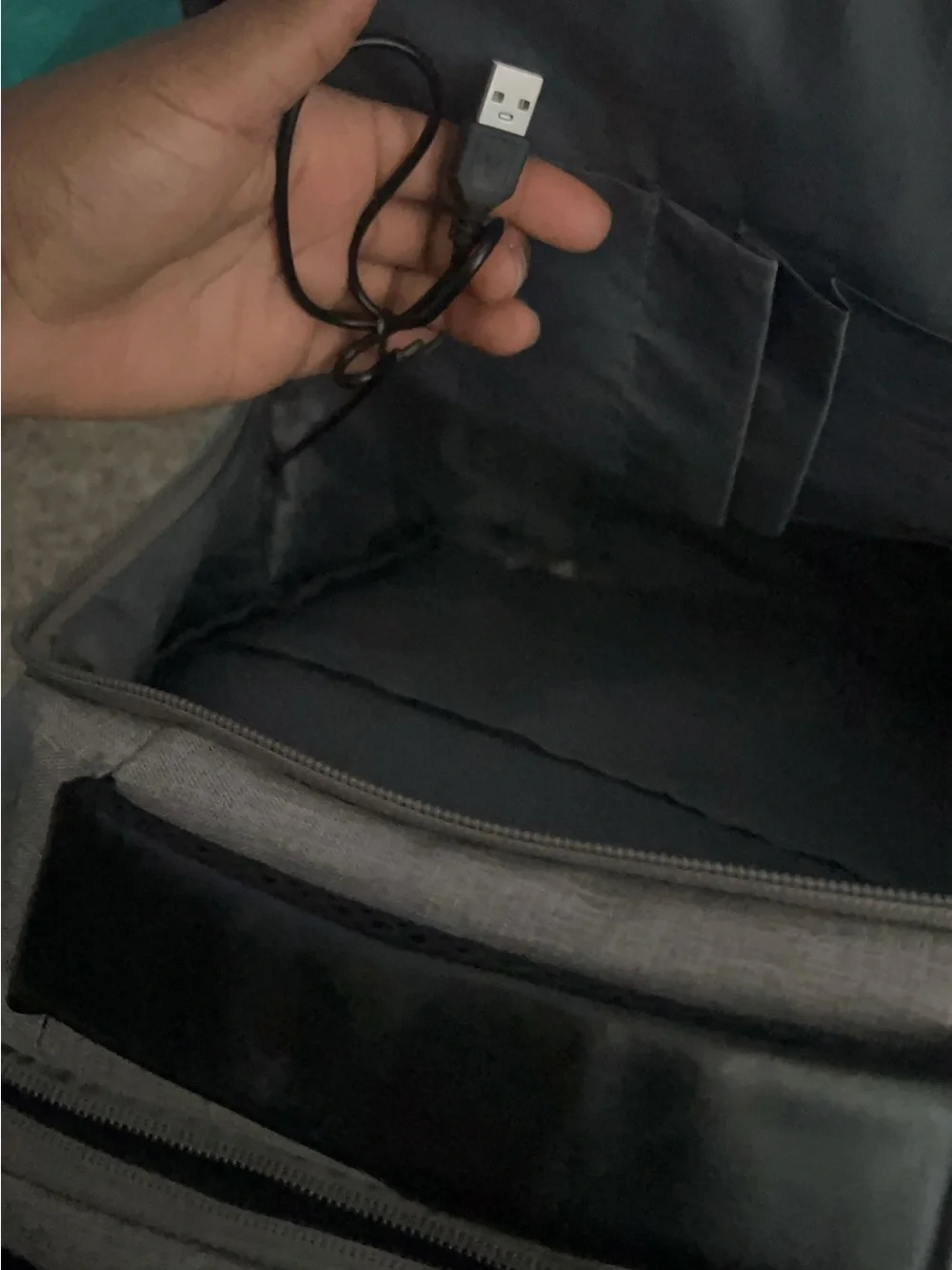 Izod Gray and Black Men's Backpack with Front Panel